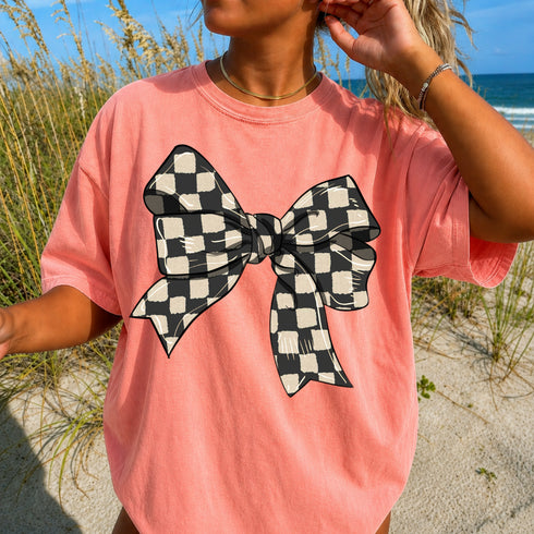 CHECKERED BOW