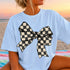 CHECKERED BOW