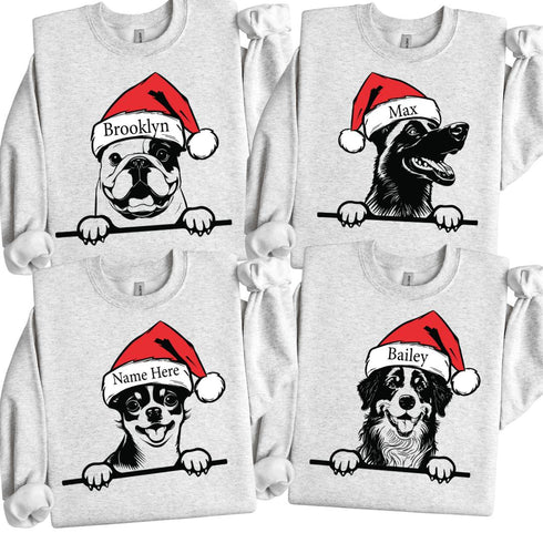 Custom Santa Hat Dog with Personalization