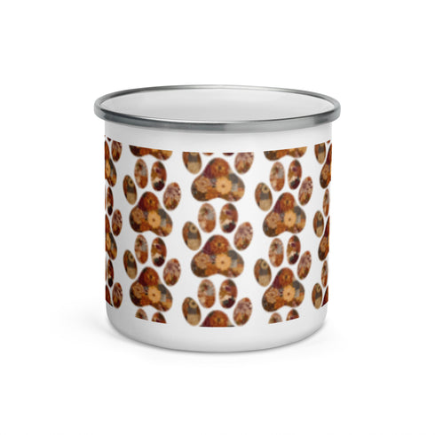 Fall Dog Mom 12 oz Coffee Enamel Mug