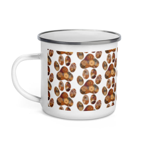 Fall Dog Mom 12 oz Coffee Enamel Mug