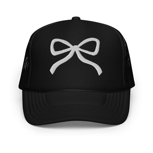 Embroidered Bow Trucker Hat