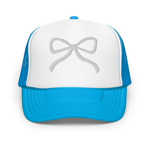 Embroidered Bow Trucker Hat