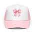 Pink Bow Foam trucker hat