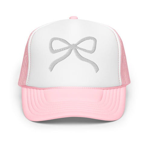 Embroidered Bow Trucker Hat