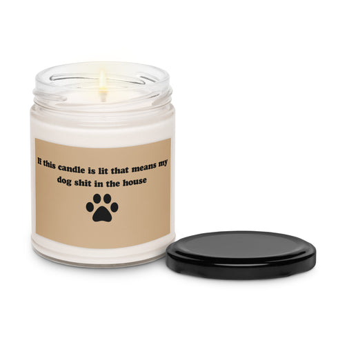 If this candle is lit that means my dog sh*t in the house, funny candle, home decor gift, dog mom, dog parent, smell good candle