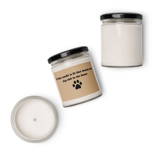 If this candle is lit that means my dog sh*t in the house, funny candle, home decor gift, dog mom, dog parent, smell good candle