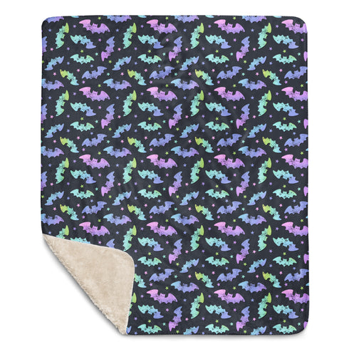 Halloween Bats Sherpa Blanket