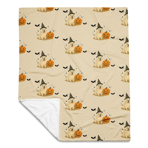 Great Pyrenees Halloween Throw Blanket