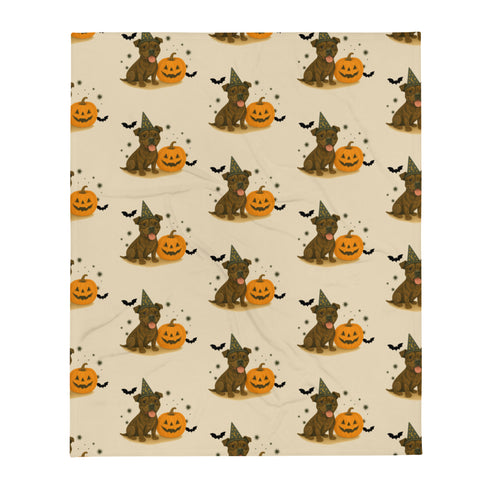 Brindle Pitbull Throw Blanket