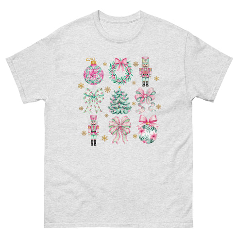 Pink And Green Christmas Coquette Gildan Shirt