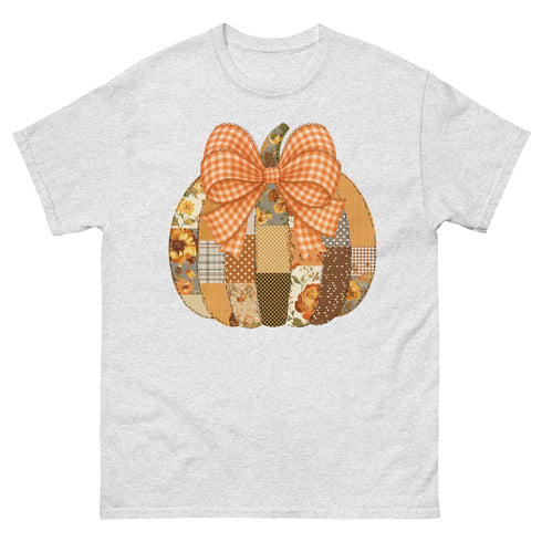 Fall Pumpkin Patchwork Graphic Gildan Shirt