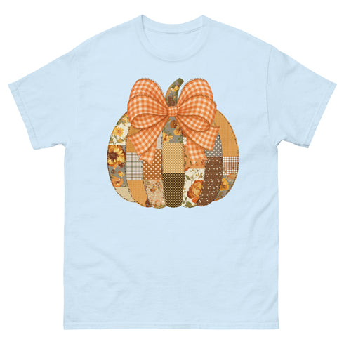 Fall Pumpkin Patchwork Graphic Gildan Shirt
