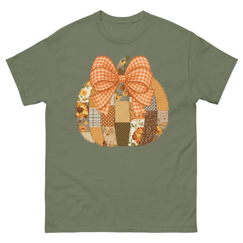 Fall Pumpkin Patchwork Graphic Gildan Shirt