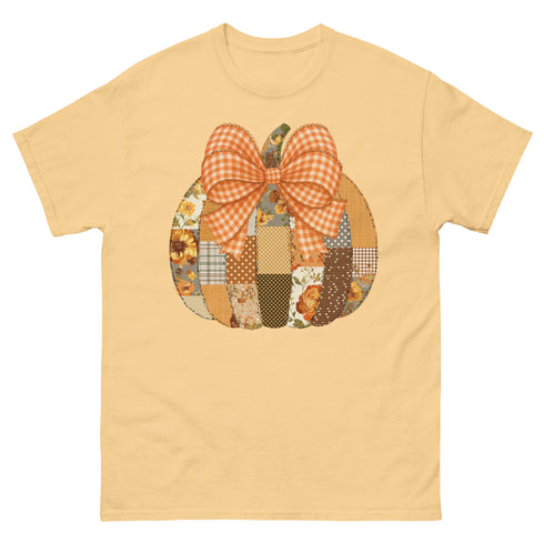 Fall Pumpkin Patchwork Graphic Gildan Shirt