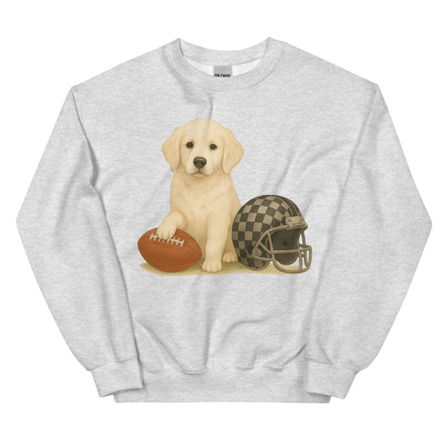 English Creme Retriever Football Crewneck