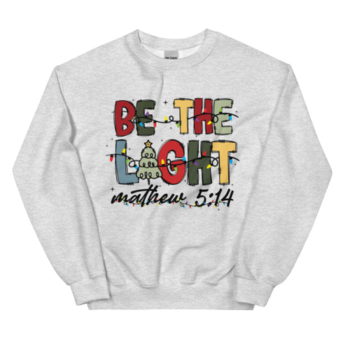 Be The Light Christian Christmas Crewneck