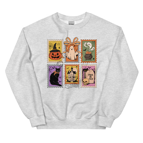 Spooky Stamps Halloween Sweatshirt