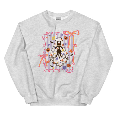 Kitty & Ghost Hugs Halloween Sweatshirt