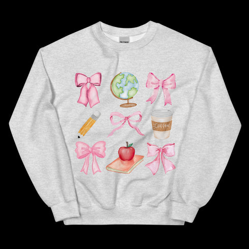Teacher Bow Coquette Sweatshirt