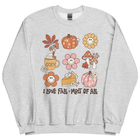 I Love Fall Most of All Crewneck