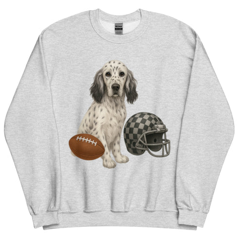 English Setter Dog Football Sweatshirt