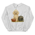 White Poodle Football Sweatshirt