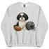 Black and White Shih Tzu Football dog Sweatshirt