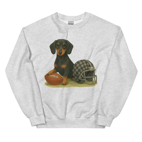 Black and Tan Dachshund Football Sweatshirt