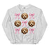 Golden Doodle With PInk Bows Dogs Sweatshirt
