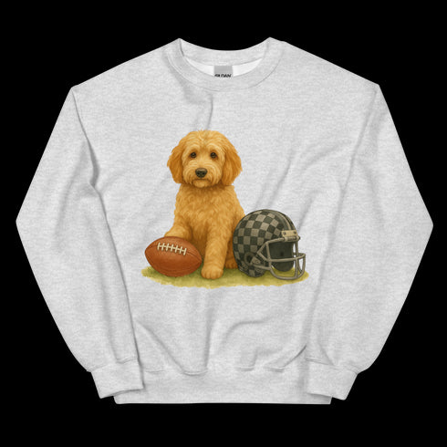 Golden doodle Football Sweatshirt