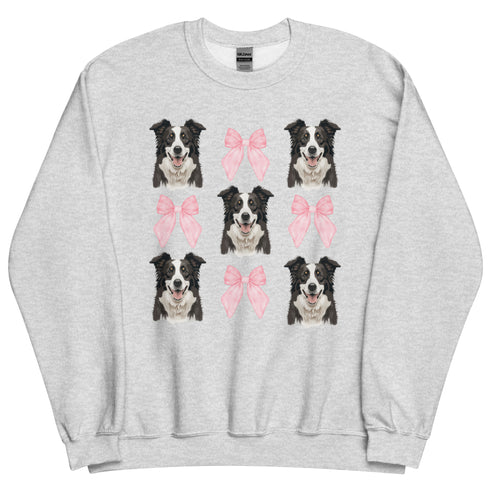 Border Collie and Bows Crewneck