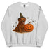 Red Golden Retriever Witchy Dog Halloween Crewneck