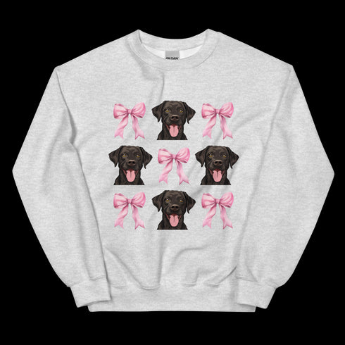 Chocolate Lab with Bows Sweatshirt