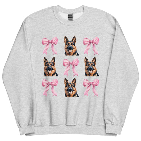 German Shepherd with Bows Sweatshirt