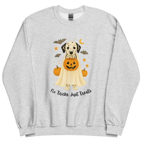 Dalmatian No Tricks Just Treats Crewneck
