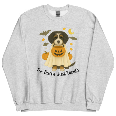 Aussiedoodle No Tricks Halloween Crewneck
