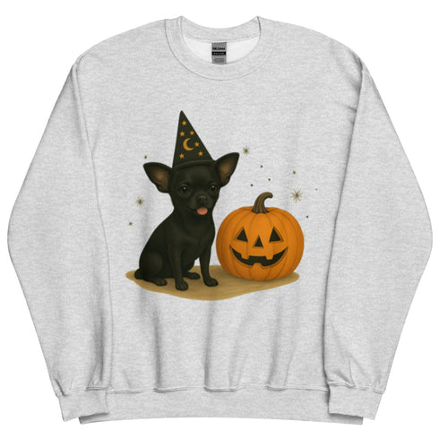 Black Chihuahua Halloween Witchy Dogs Sweatshirt