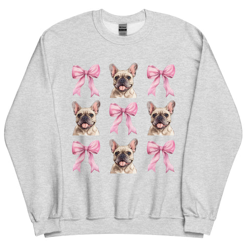 French Bulldog with Bows Sweatshirt