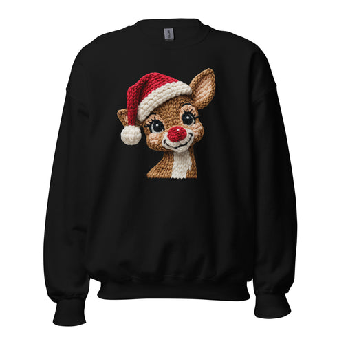 Faux Yarn Reindeer Crewneck