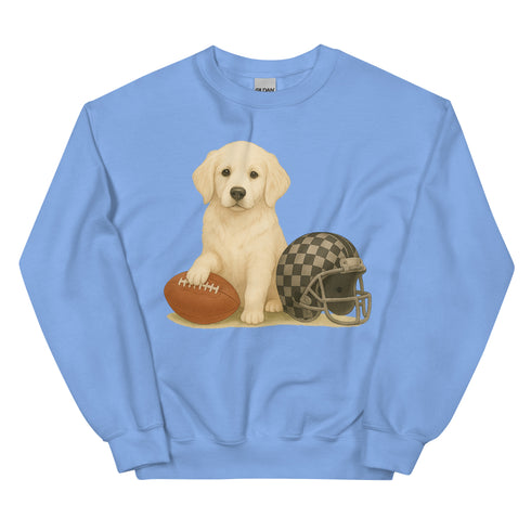 English Creme Retriever Football Crewneck