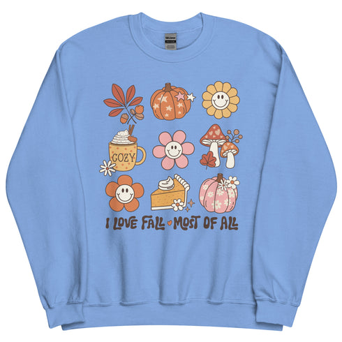 I Love Fall Most of All Crewneck