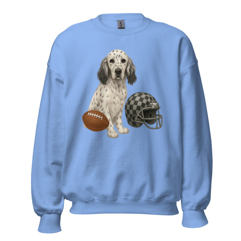 English Setter Dog Football Sweatshirt