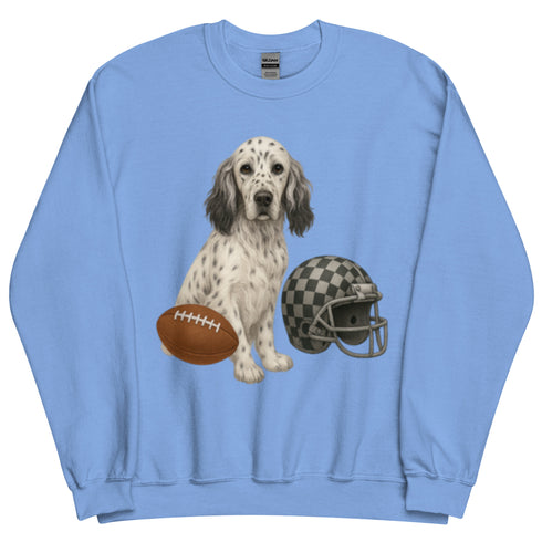 English Setter Dog Football Sweatshirt