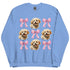 Maltipoo Pink Bow Dog Sweatshirt