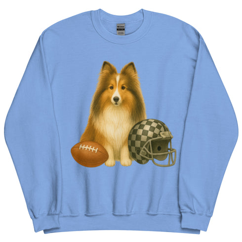 Sheltie Football Dog Sweatshirt