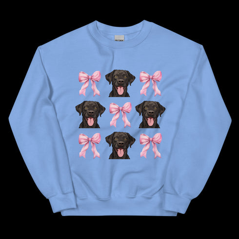 Chocolate Lab with Bows Sweatshirt