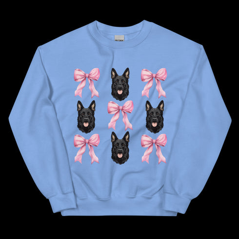 Black German Shepherd with bows Sweatshirt