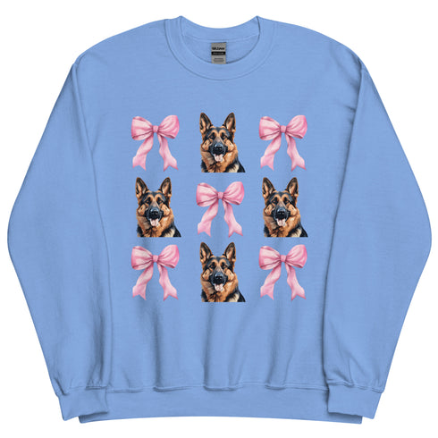 German Shepherd with Bows Sweatshirt
