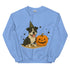Black and White Pitbull Halloween Witchy Dogs Sweatshirt